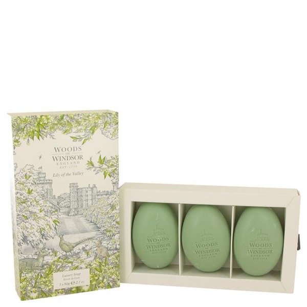 Woods Of Windsor Woods of Windsor 538834 2.1 oz Lily of the Valley by Woods of Windsor Three Luxury Soap for Women 538834